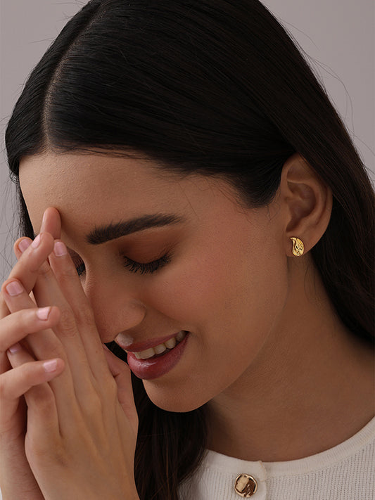 Golden Elara Waterdrop Studs