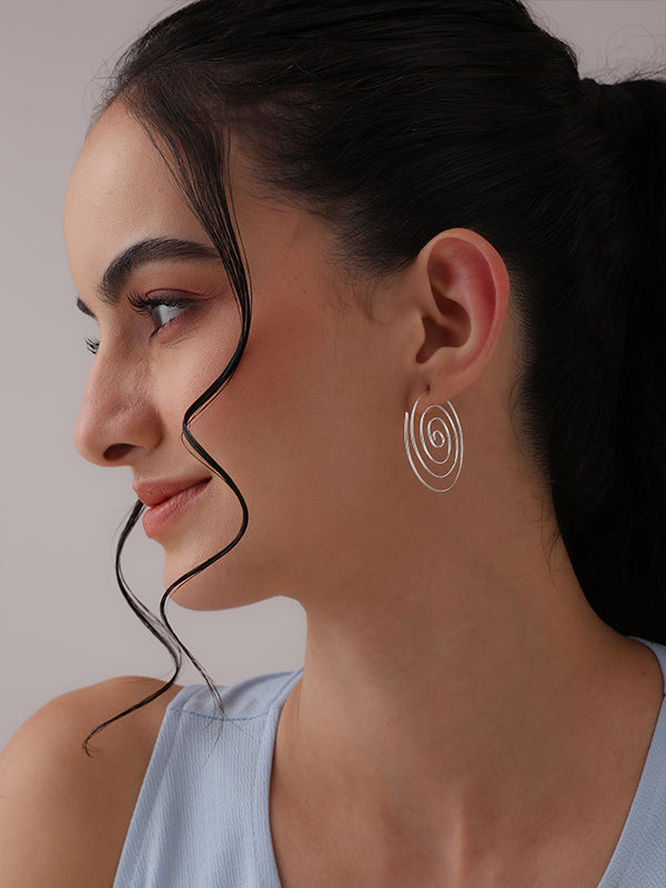 Silver Liora Threader Hoops
