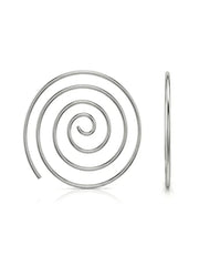 Silver Liora Threader Hoops