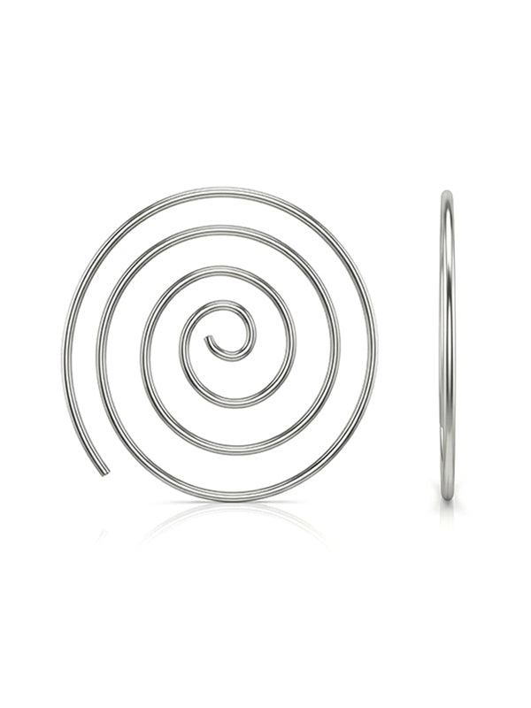 Silver Liora Threader Hoops