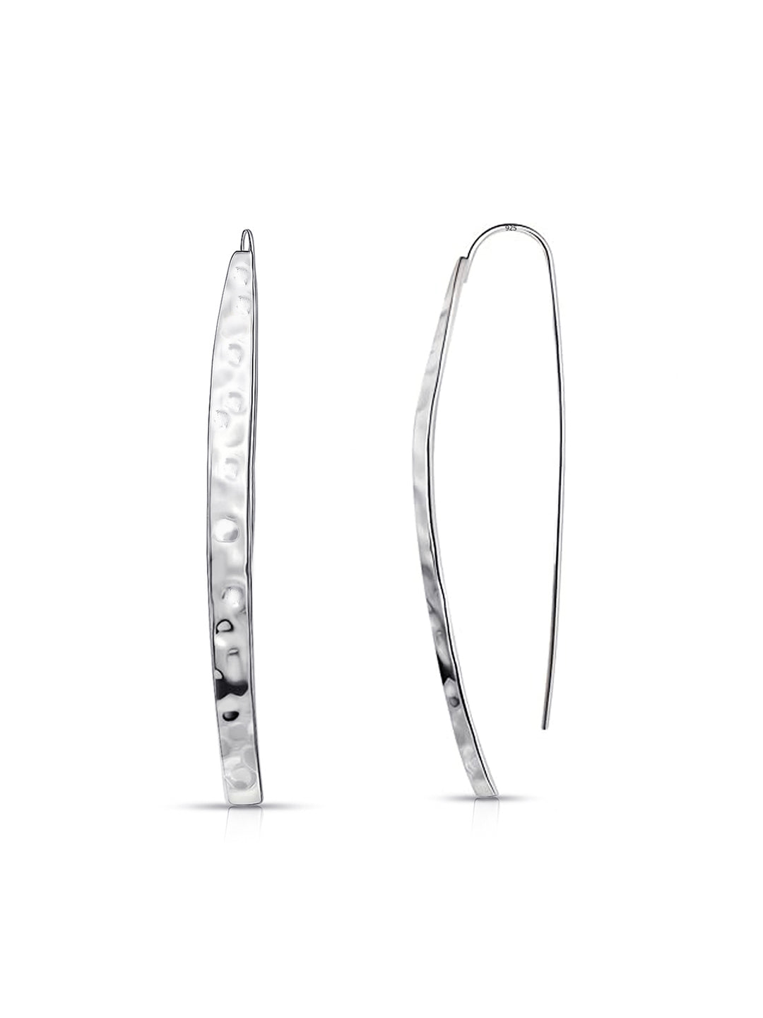 Silver Wave Dangler Earrings