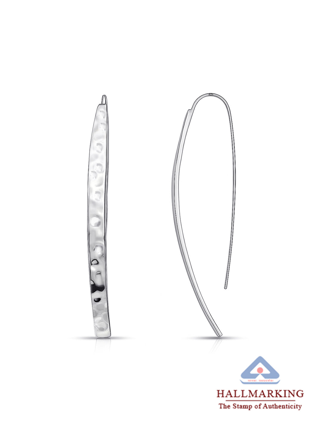 Silver Wave Dangler Earrings