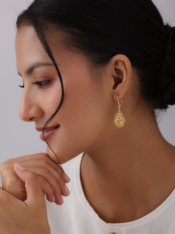 Aurelia Gold Filigree Teardrop Earrings