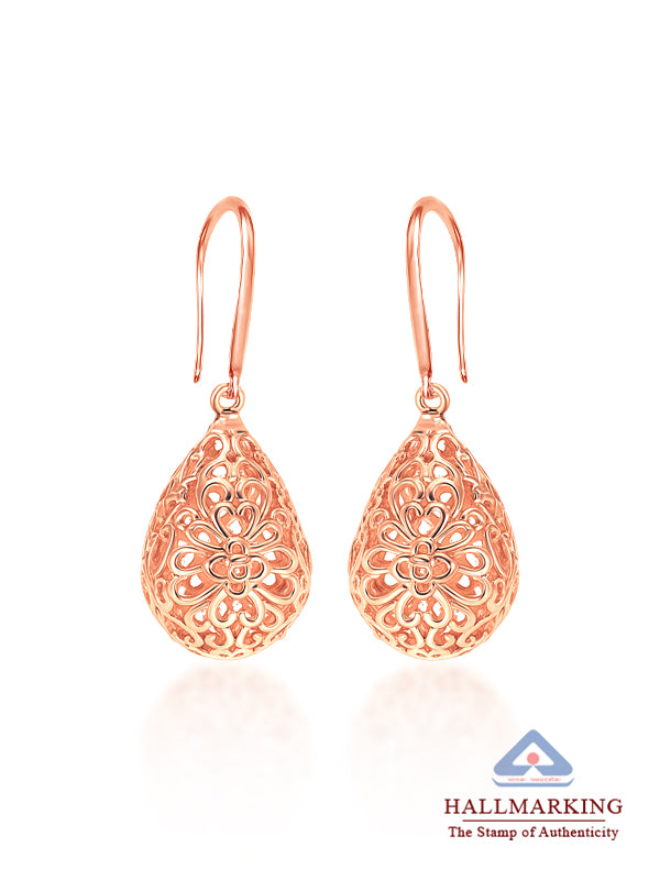 Aurelia Rose Filigree Teardrop Earrings