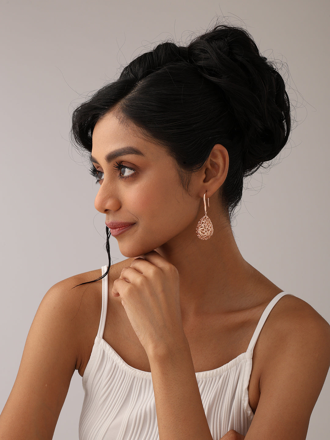 Aurelia Rose Filigree Teardrop Earrings