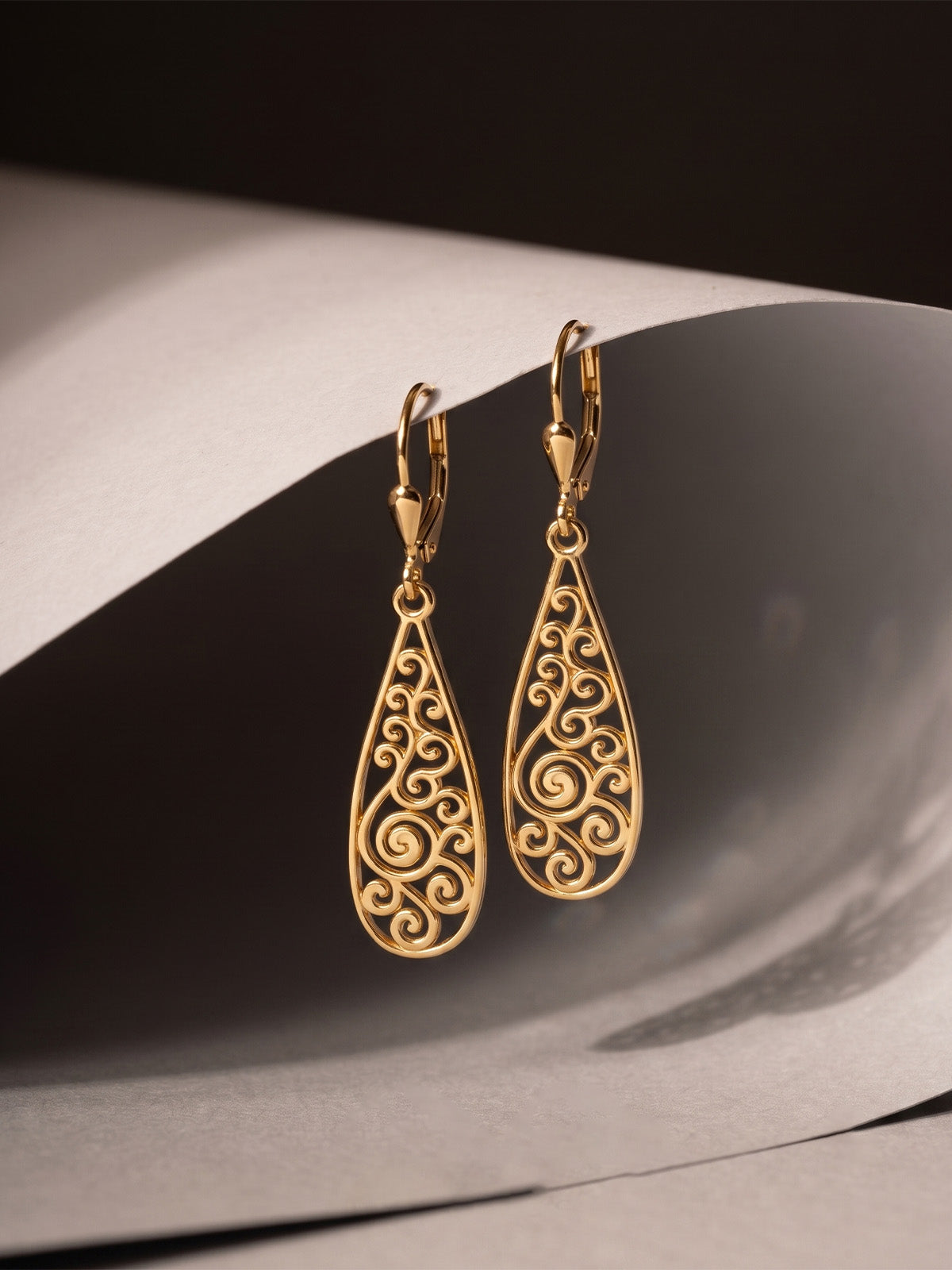 Musa Filigree Teardrop Women's Drop Earrings