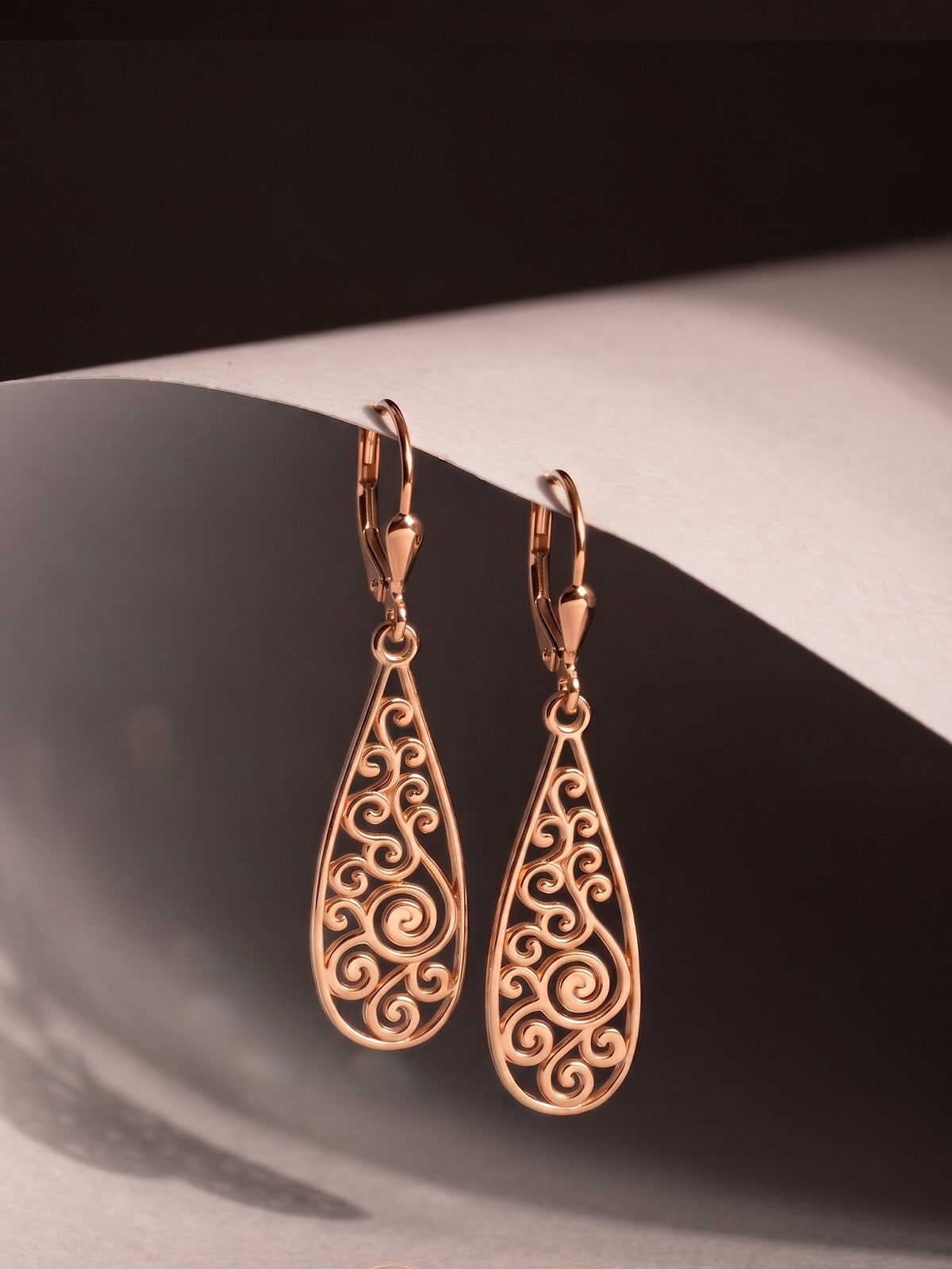 Vortice Filigree Teardrop Women's Drop Earrings