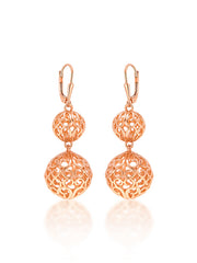 Evara Laced Ball Statement Dangler Earrings for Women