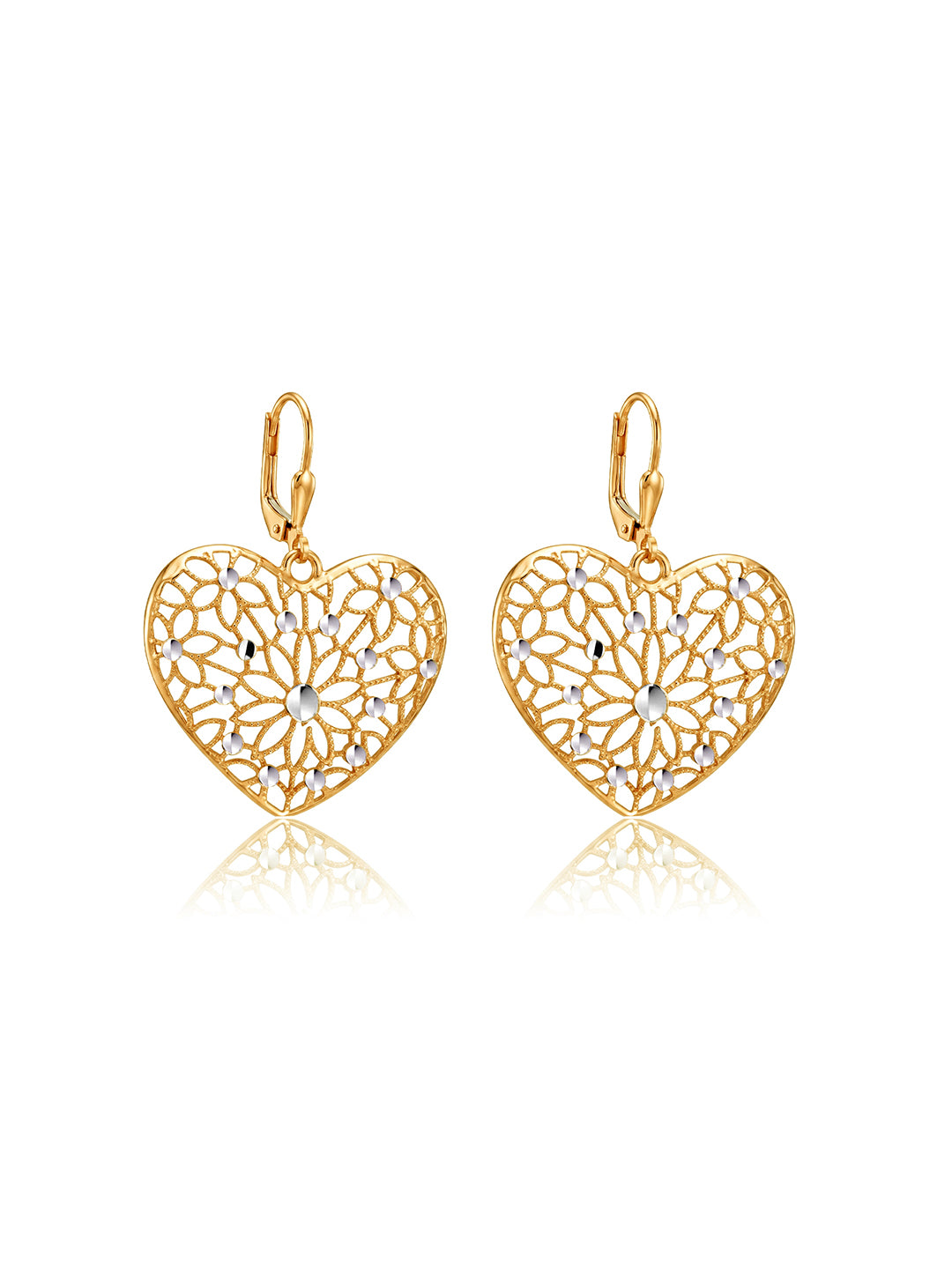 Gold Lever Back Drop Earrings