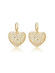 Gold Lever Back Drop Earrings