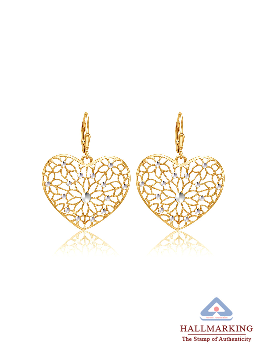 Gold Lever Back Drop Earrings
