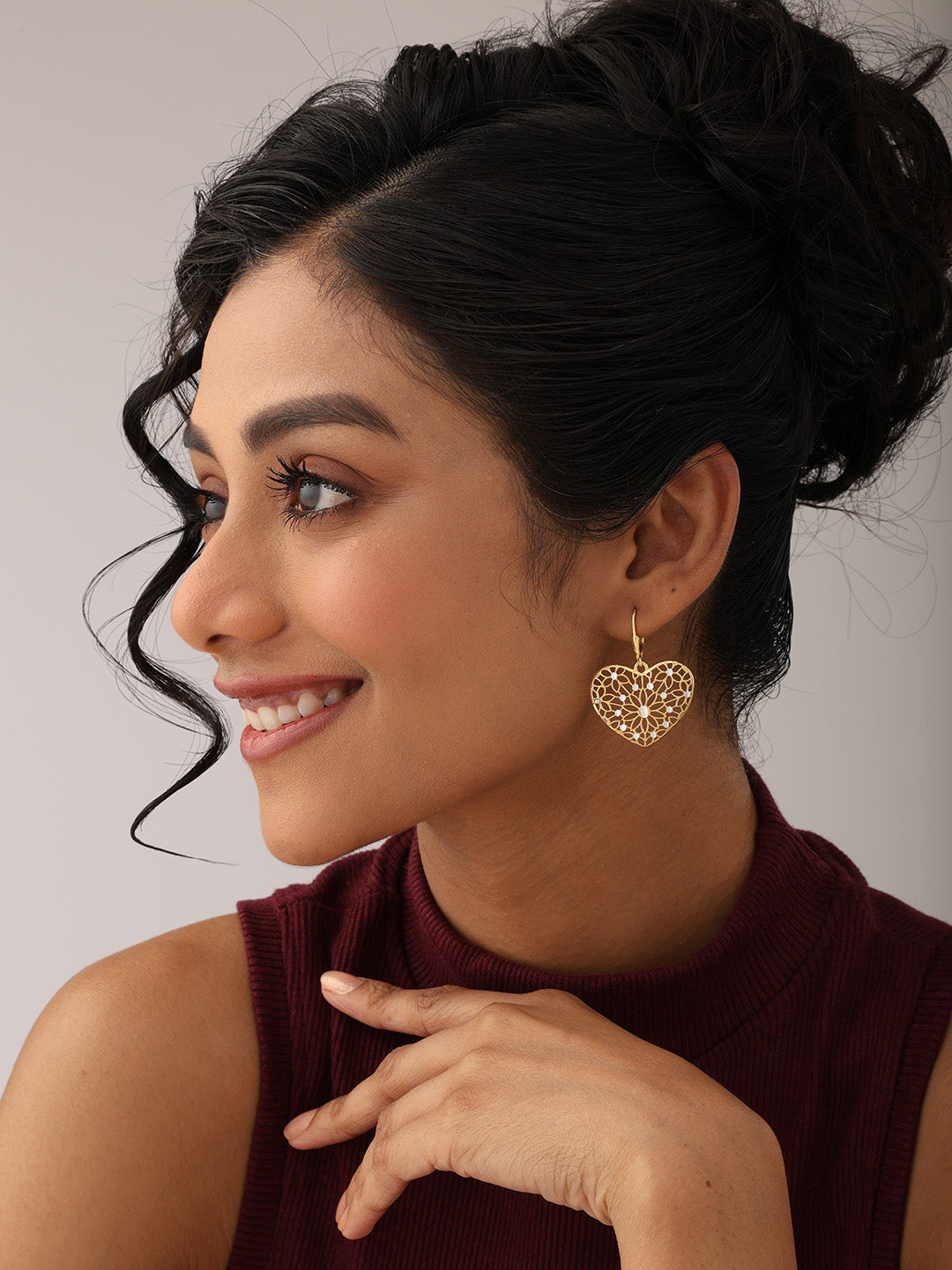 Gold Lever Back Drop Earrings