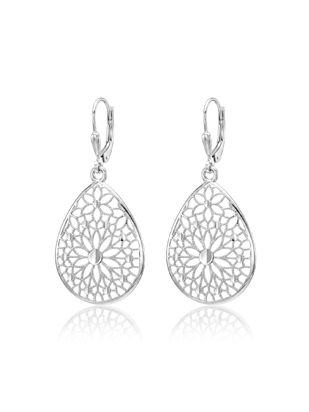 Silver Linear Dangle Earrings
