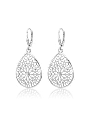Silver Linear Dangle Earrings