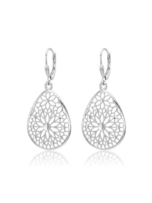 Silver Linear Dangle Earrings