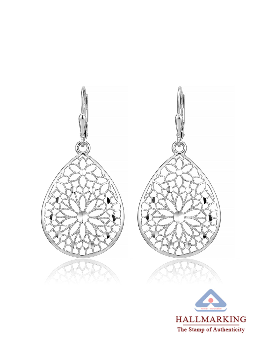 Silver Linear Dangle Earrings