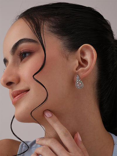 Oria Weaved Stud Earrings for Women