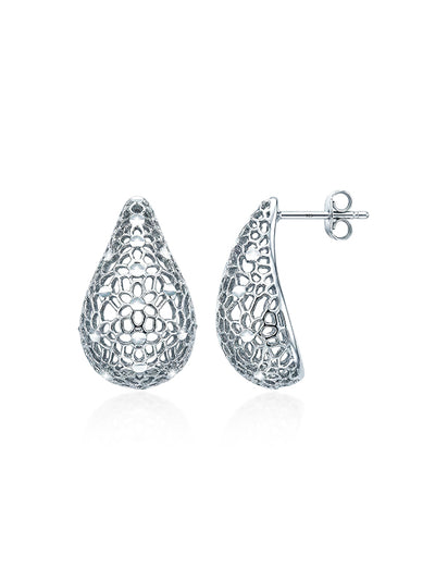 Oria Weaved Stud Earrings for Women