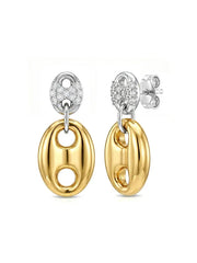 Siora Studded Coffee bean Dangler Earrings for Women