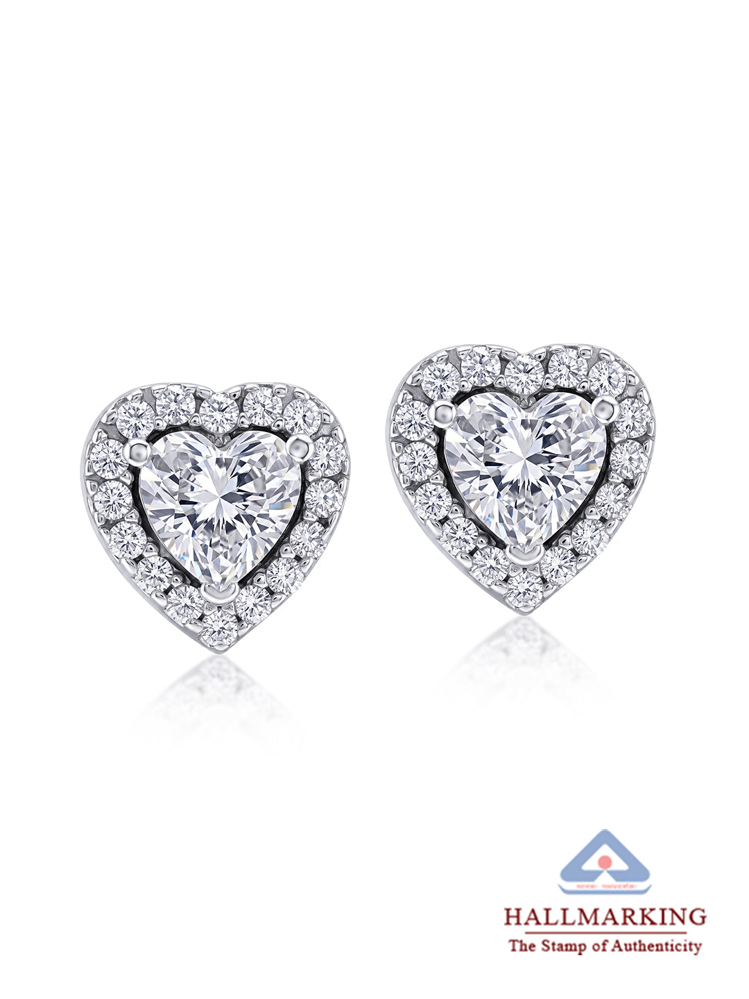 Rhodium Classic Stud Earrings