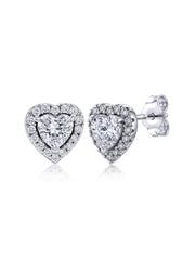 Rhodium Classic Stud Earrings
