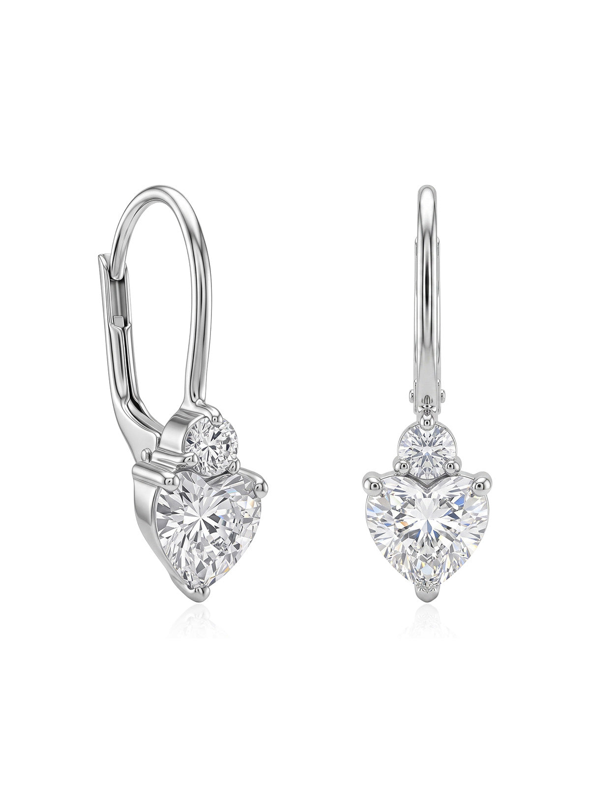 Rhodium Teardrop Dangler Earrings