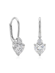 Rhodium Teardrop Dangler Earrings