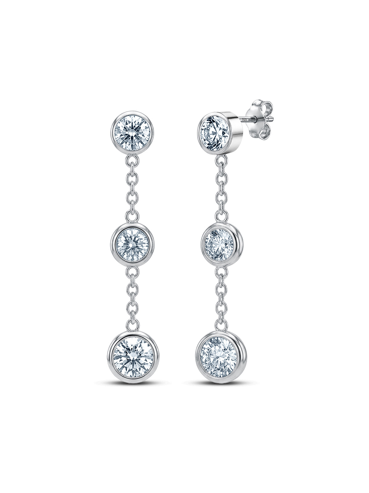 Lumi CZ Triple Drop Women’s Earrings