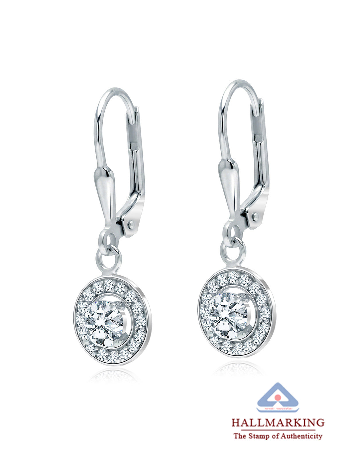 Rhodium Cascade Dangler Earrings
