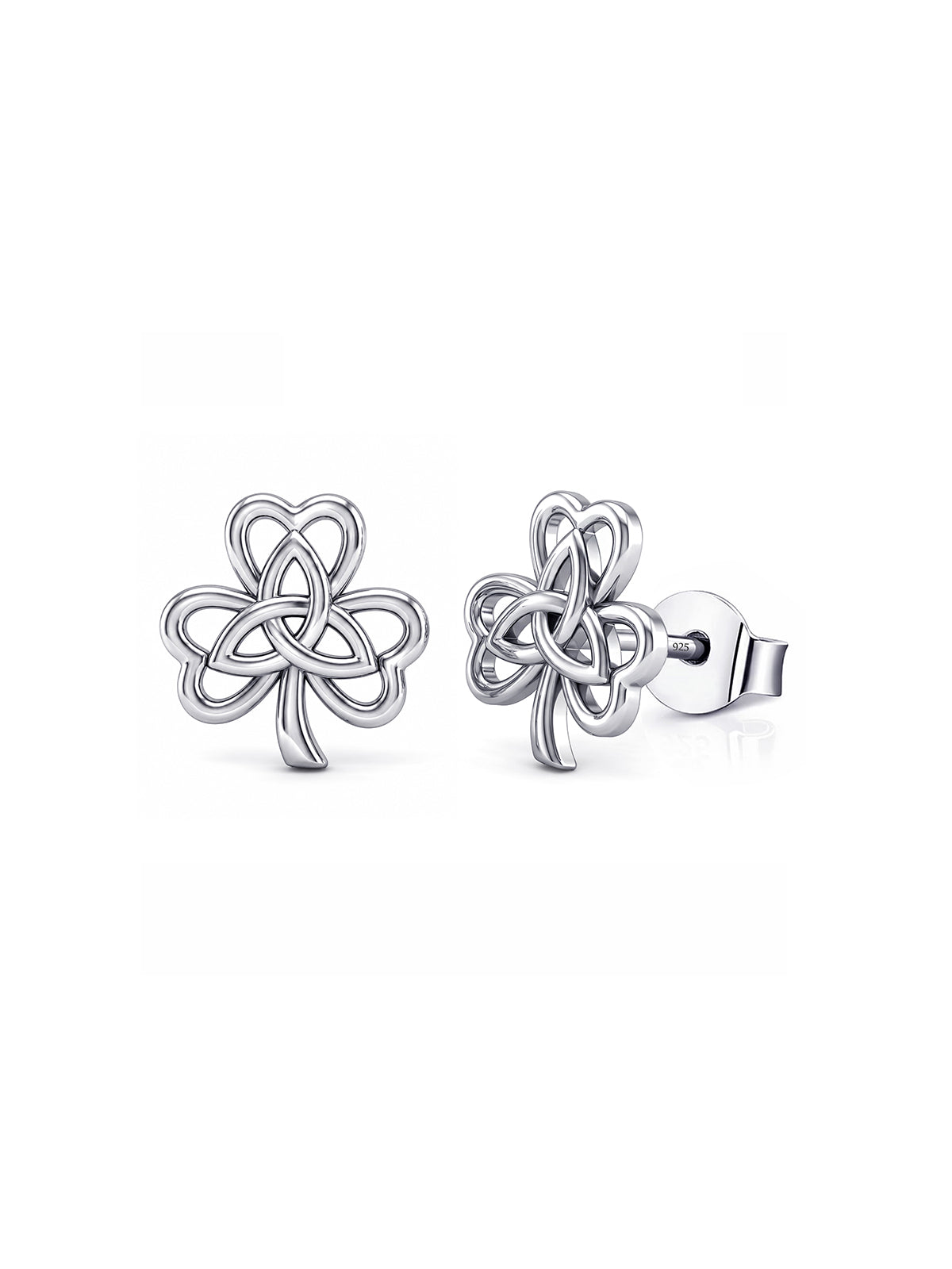 Celtic Clover Knot Stud Earrings