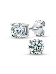 Rhodium Core Stud Earrings