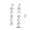 925 Sterling Silver Enamel Zircon Studded Dangler Earrings for Women and Girls