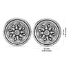 925 Sterling Silver Designer Cz Oxidized Floral Stud Earrings for Women and Girls