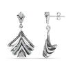 925 Sterling Silver Designer White Cz Dangler Earrings for Women and Girls