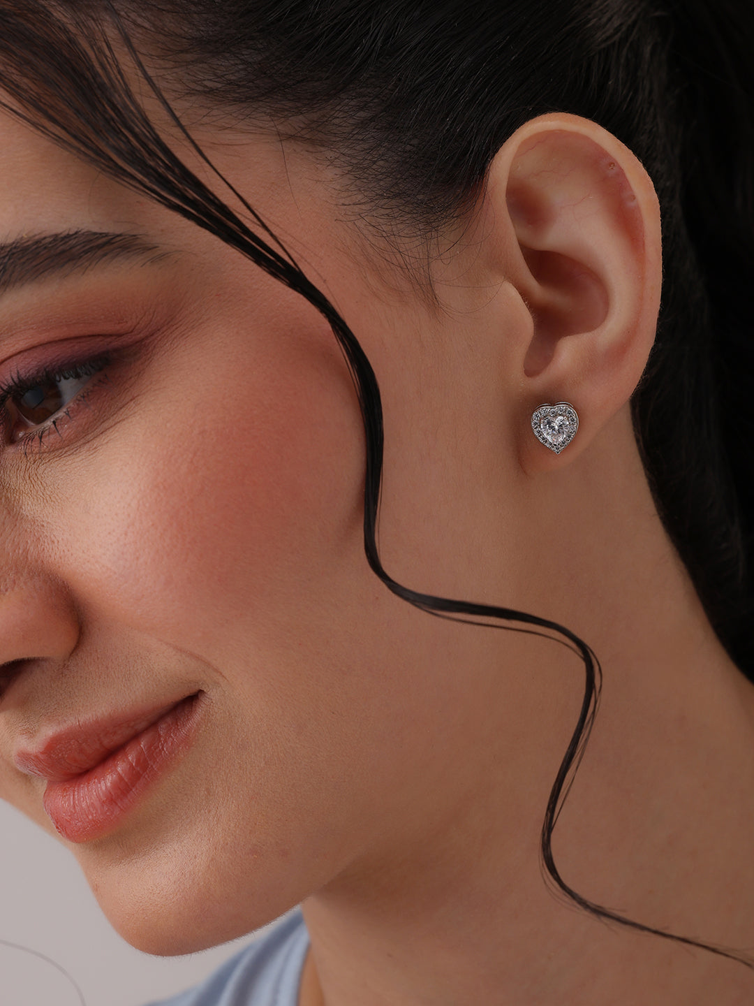 Gemini Heart Stud Earrings