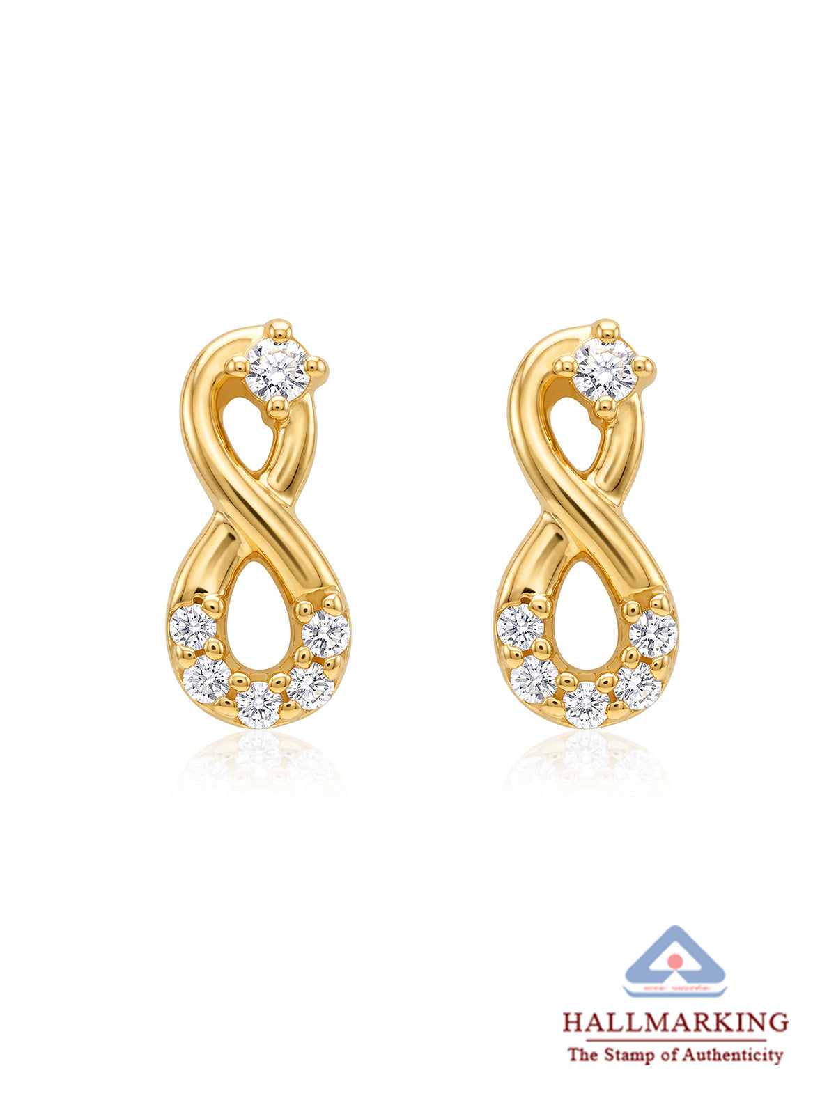 Flash Gold Stud Earrings