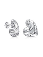 Rhodium Pure Shine Stud Earrings