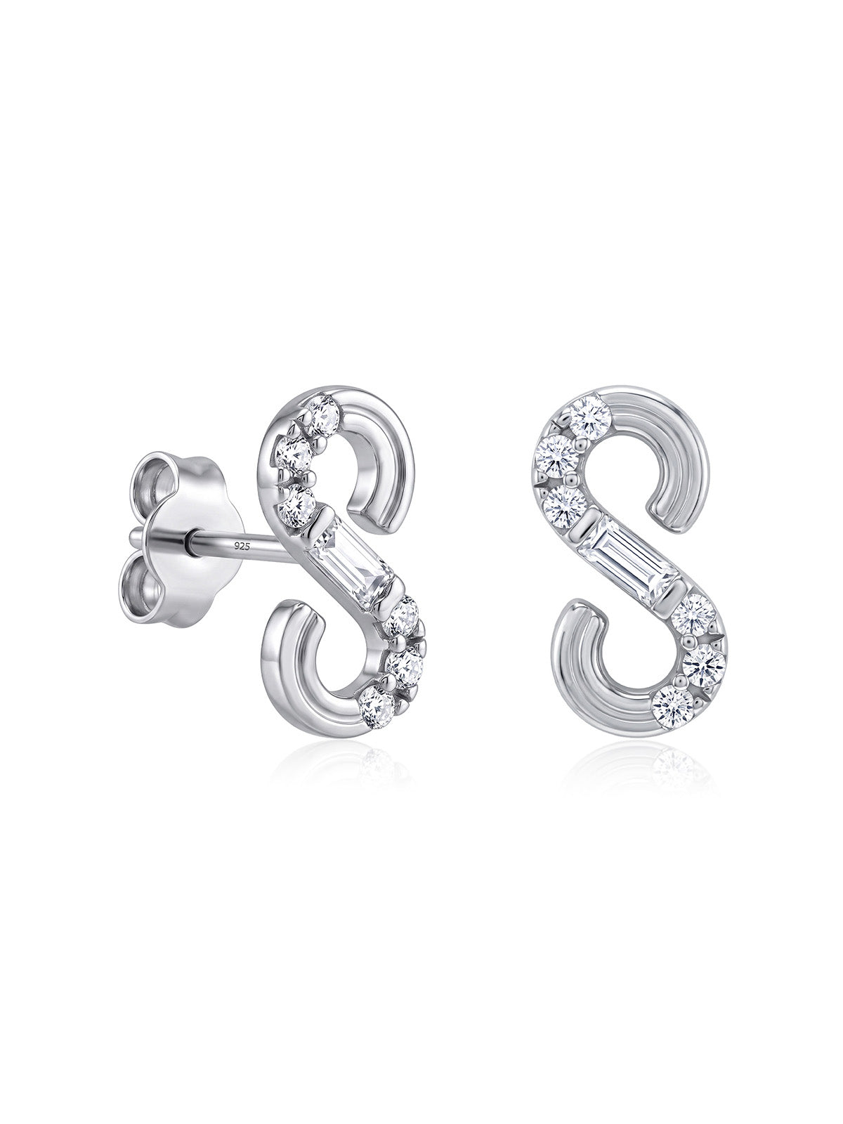 Rhodium Infinity Spark Studs