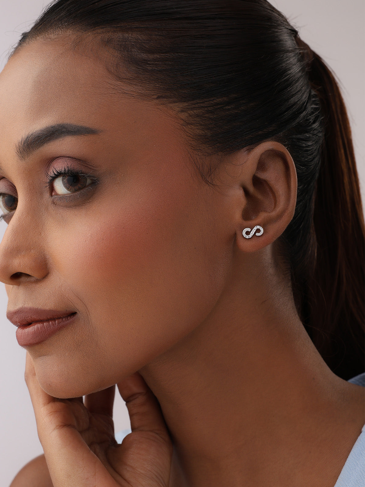Rhodium Infinity Spark Studs