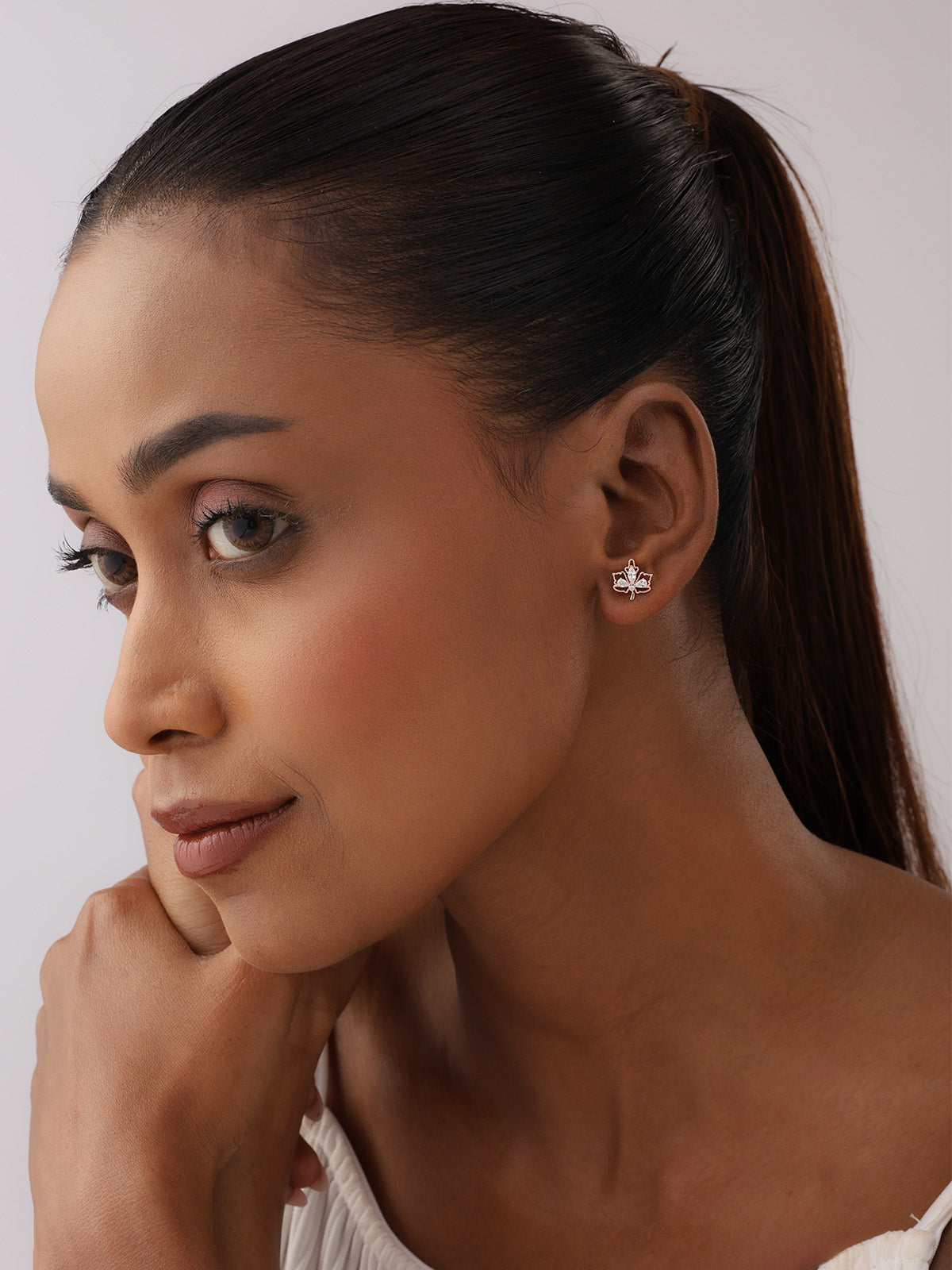 Rose Gold Blush Stud Earrings