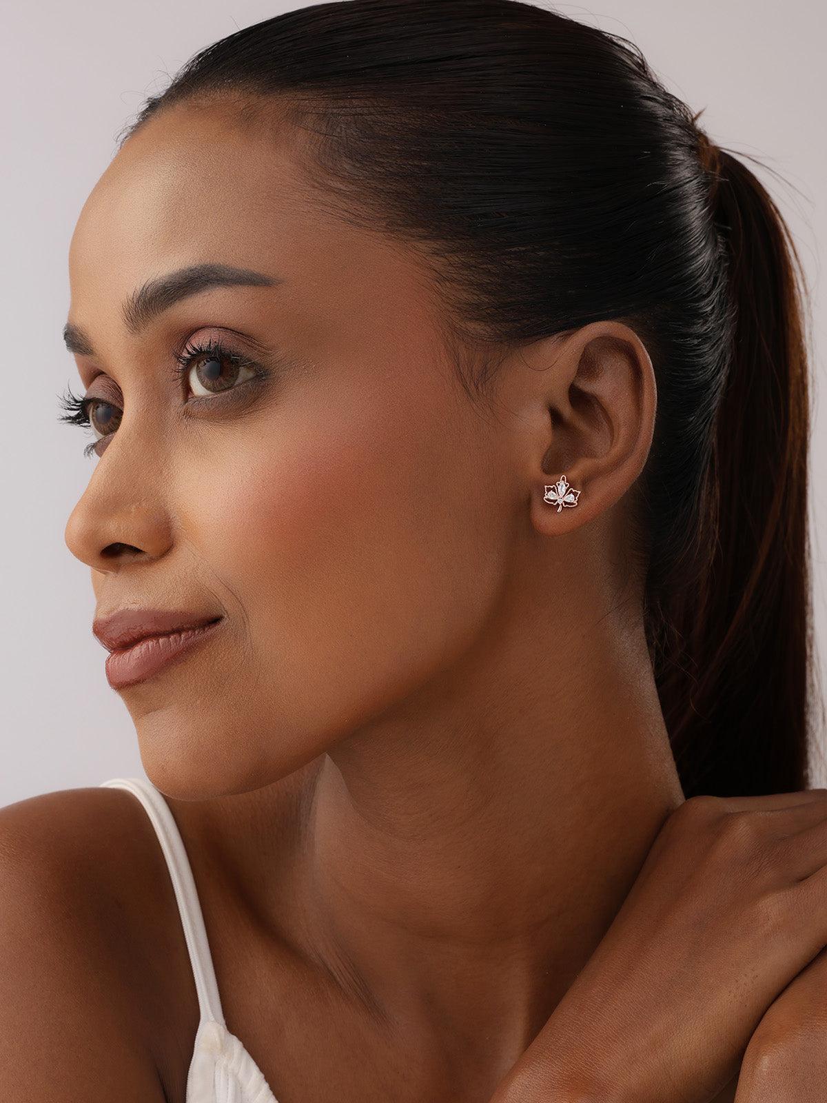 Rose Gold Blush Stud Earrings