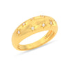 925 Sterling Silver 18K Gold Plated Stackable CZ Finger Ring for Women