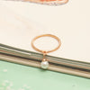 925 Sterling Silver Rose Gold Pearl Finger Ring for Women & Girls