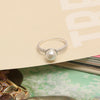 925 Sterling Silver CZ Pearl Finger Ring for Women