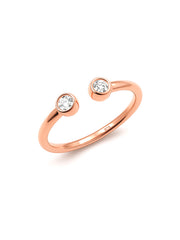 925 Sterling Silver Jewellery | 14K Rose-Gold Plated Aarika Zirconia Ring | acpl-ecom.myshopify.com