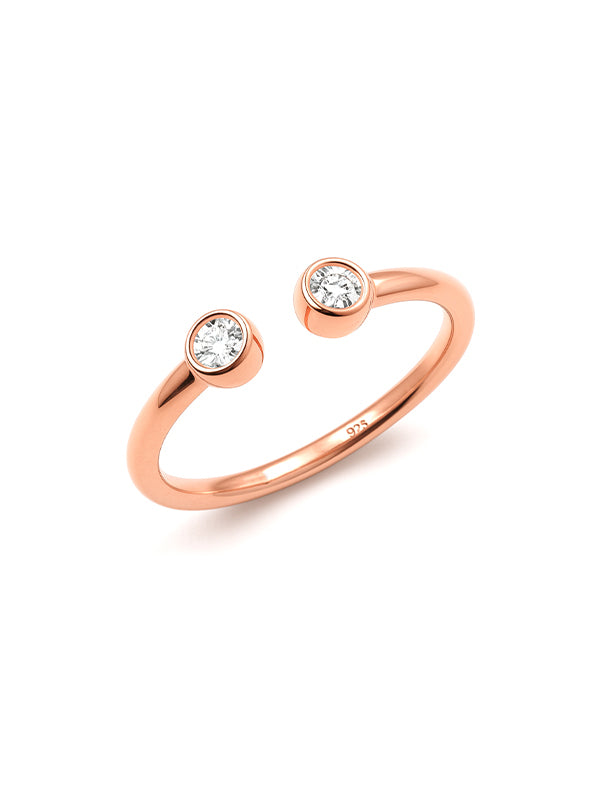 14K Rose-Gold Plated Aarika Zirconia Ring