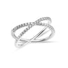 925 Sterling Silver X Criss Cross Stackable CZ Eternity Engagement Wedding Band Ring for Women Teen