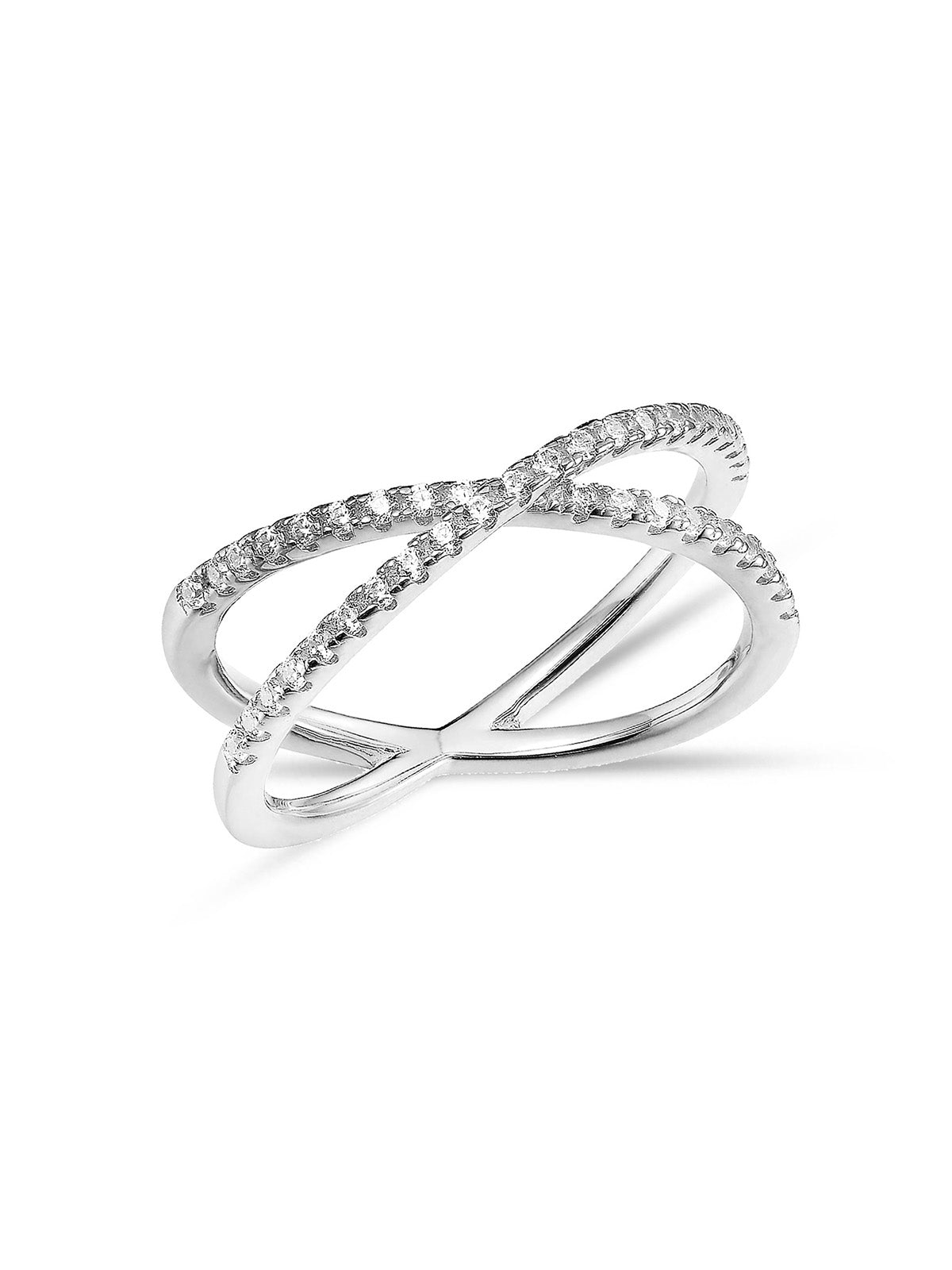 Rhodium Eternity Band Ring