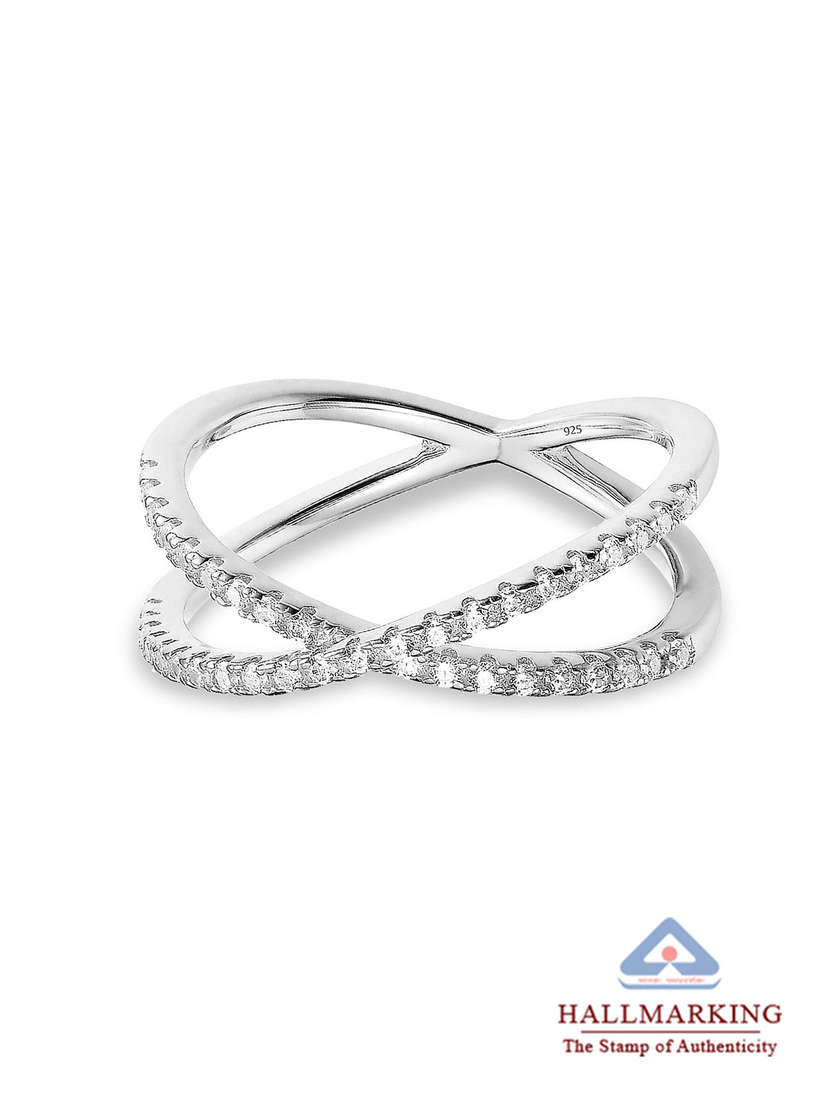 Rhodium Eternity Band Ring