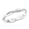 925 Sterling Silver CZ Twisted Rope Eternity Band Statement Engagement Rings for women